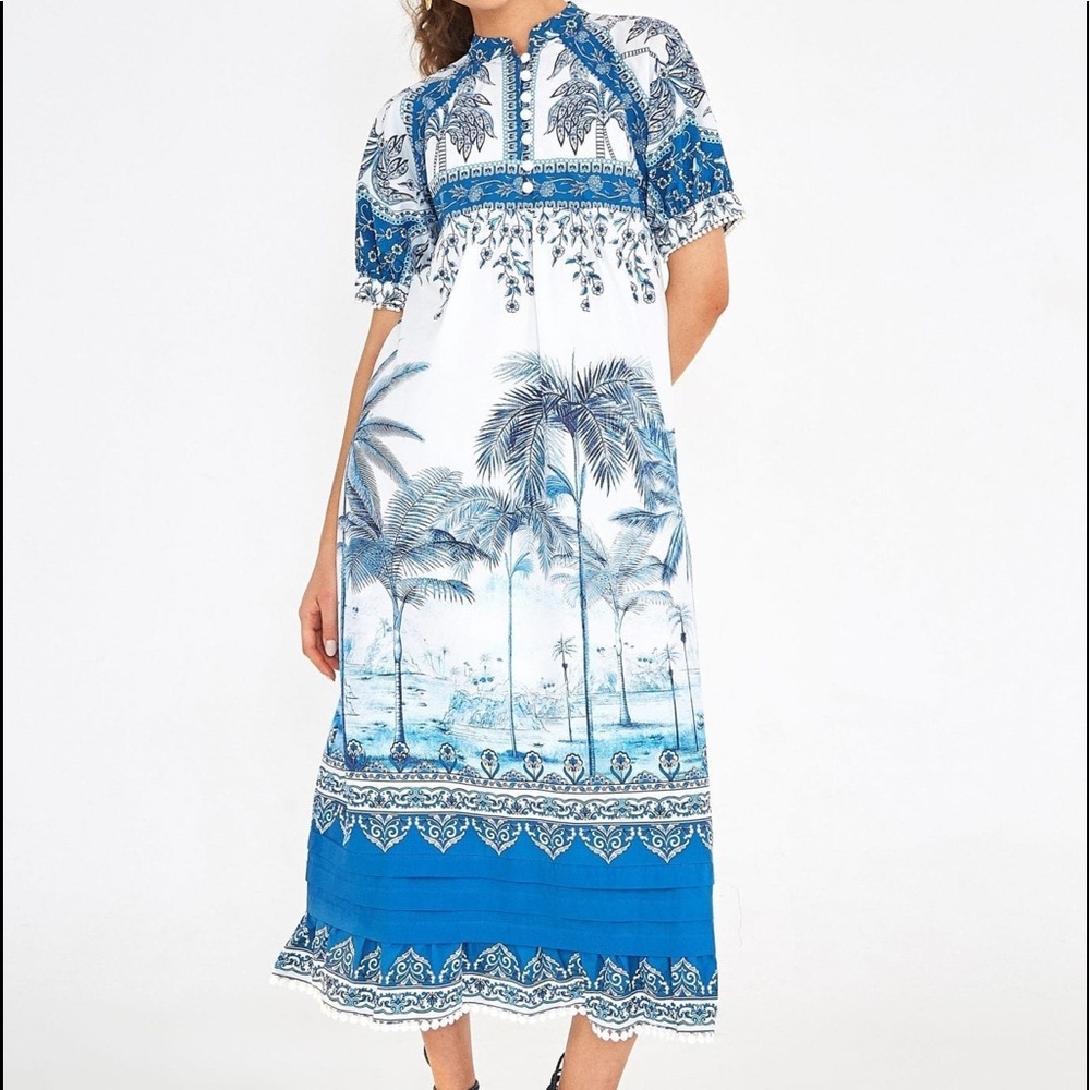 NWOT Farm Rio Ancient gardens maxi dress